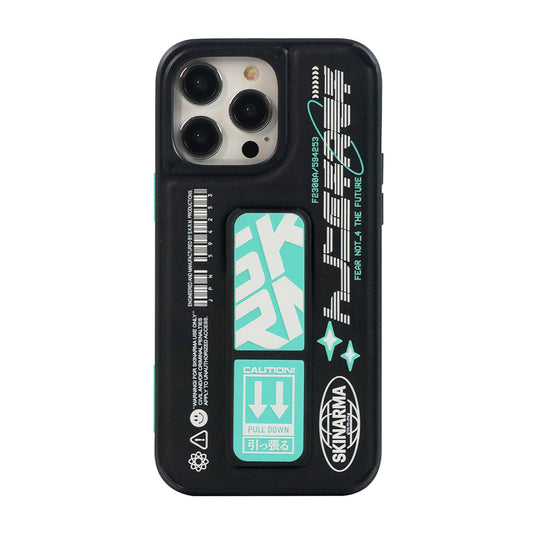 iPhone 14 Pro Kılıf SkinArma Standlı Deri Görünümlü Akarui Kılıf Mavi