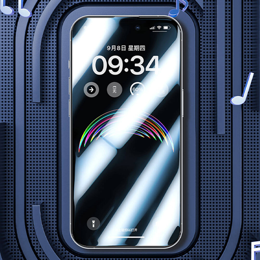 iPhone 14 Pro Max Benks Anti-Dust Toz Önleyici Özellikli Gaming Ekran Koruyucu Siyah