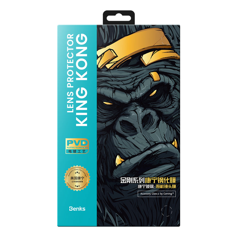 iPhone 14 Pro Max Benks King Kong PVD Kamera Lens Koruyucu Gold