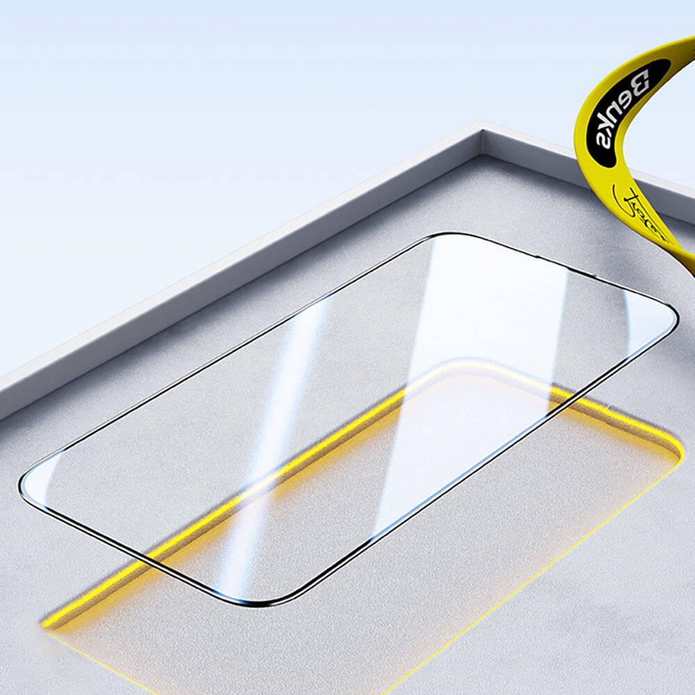 iPhone 14 Pro Max Benks V Pro Ultra Shield 0.3mm Ekran Koruyucu + Kolay Uygulama Aparatlı Siyah