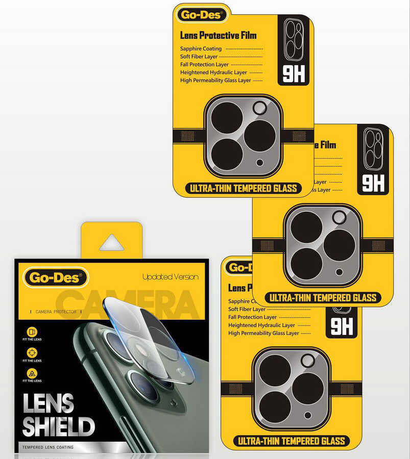 iPhone 14 Pro Max Go Des Lens Shield Kamera Lens Koruyucu Renksiz