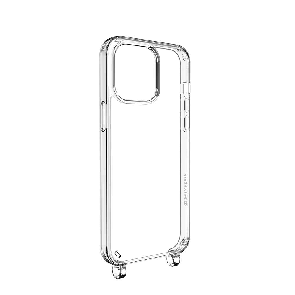 iPhone 14 Pro Max Kılıf Boyun Askılı Şok Önleyicili Şeffaf Lisanslı Switcheasy Play Kılıf Pembe