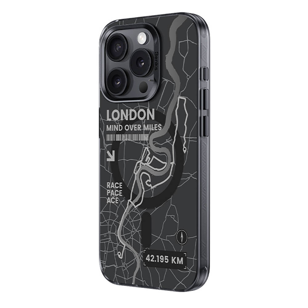 iPhone 14 Pro Max Kılıf Magsafe Şarj Özellikli Benks City Serisi Kılıf Mavi