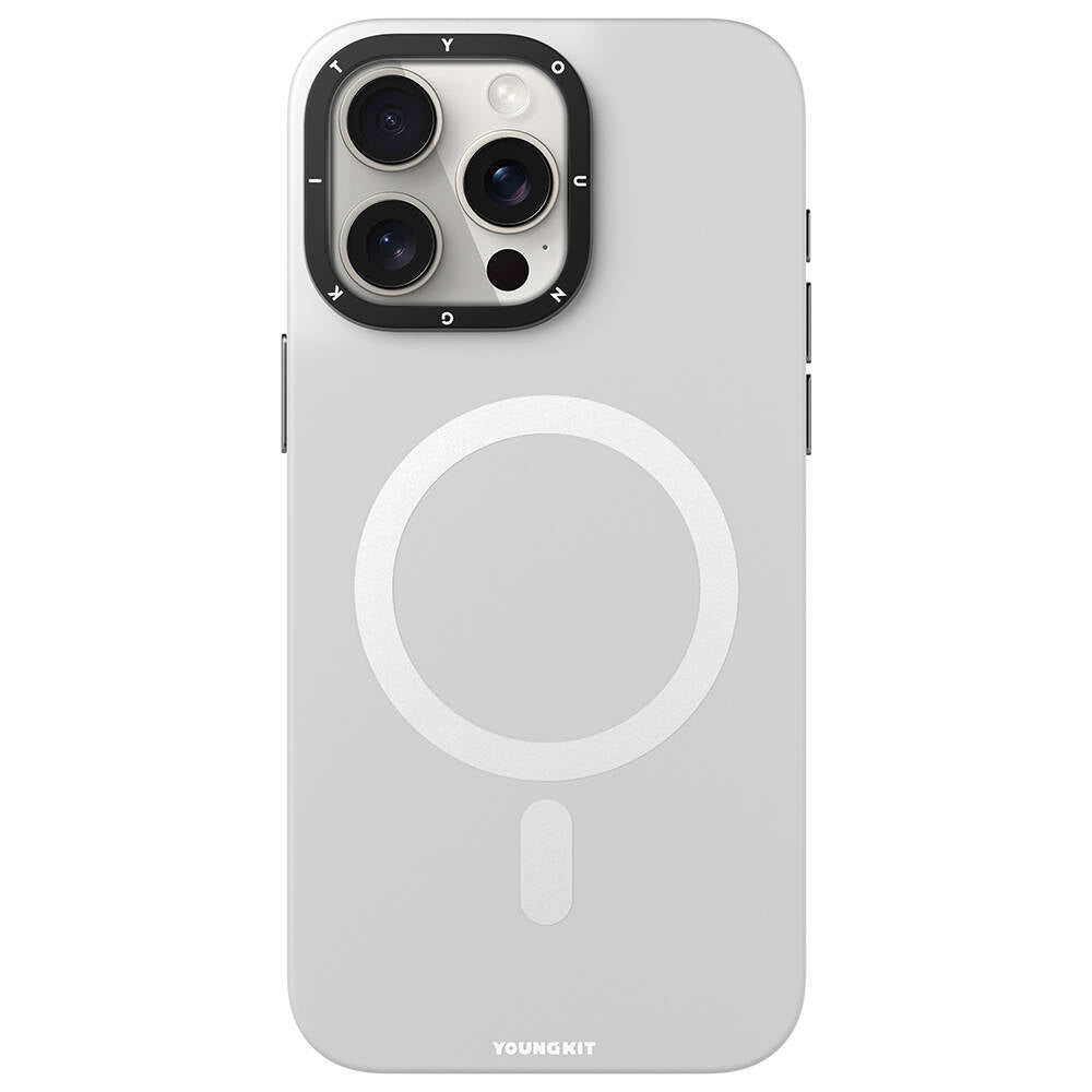 iPhone 14 Pro Max Kılıf Magsafe Şarj Özellikli Çizilmeye ve Aşınmaya Dayanıklı Youngkit Velvet Serisi Kılıf Pembe