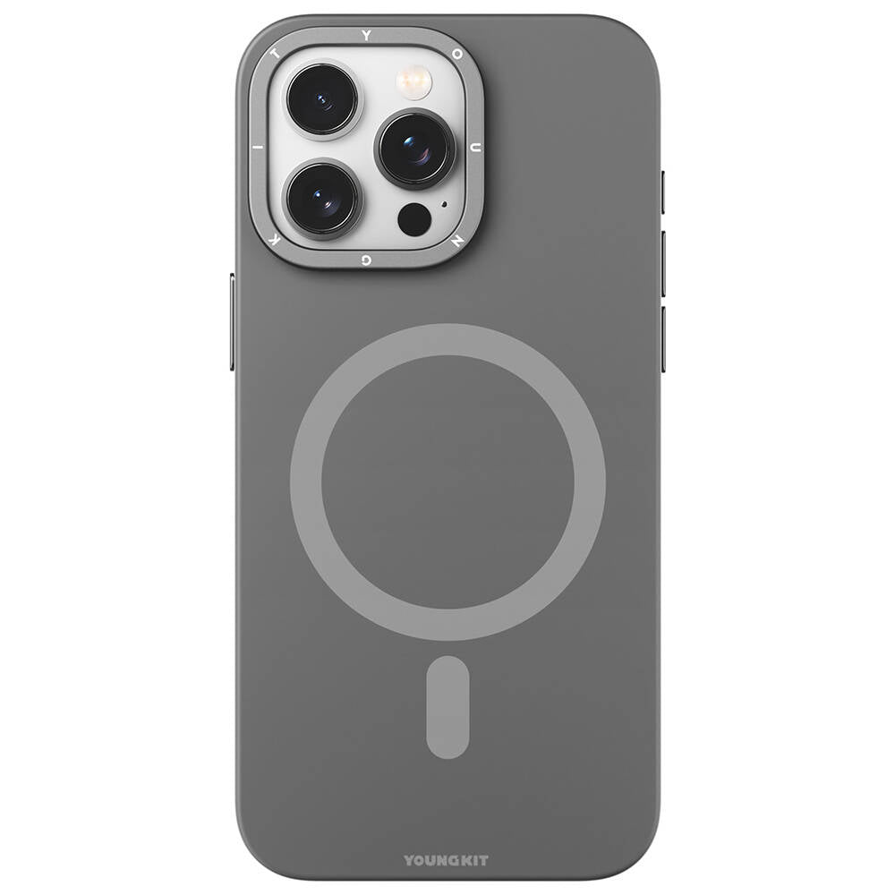 iPhone 14 Pro Max Kılıf Magsafe Şarj Özellikli Çizilmeye ve Aşınmaya Dayanıklı Youngkit Velvet Serisi Kılıf Pembe