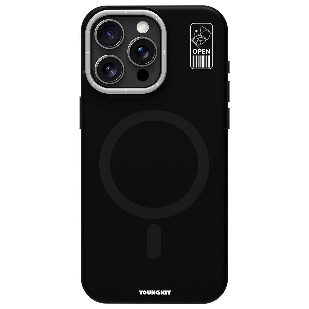 iPhone 14 Pro Max Kılıf Magsafe Şarj Özellikli Kamera Standlı Youngkit Bitty Cream Kılıf Mor