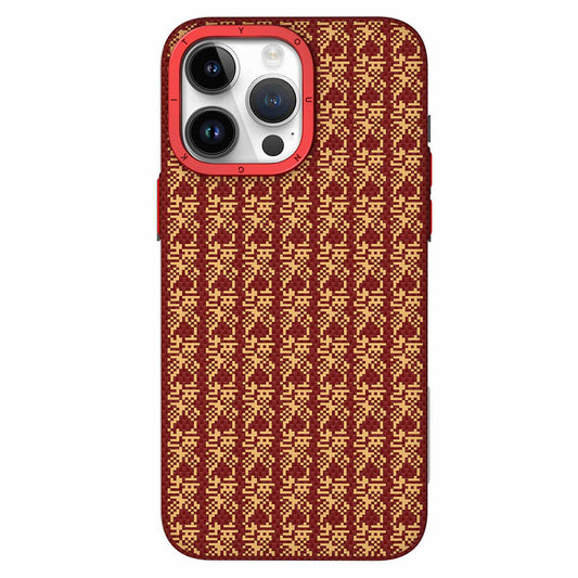 Apple iPhone 14 Pro Max Kılıf M-safe Şarj Özellikli Kevlar 1500D Youngkit Auspicious Loong Serisi Kapak