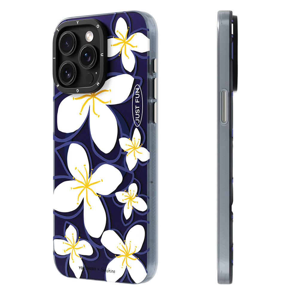 iPhone 14 Pro Max Kılıf Magsafe Şarj Özellikli Sunshine Tasarımlı Youngkit Smile Serisi Kılıf Lacivert