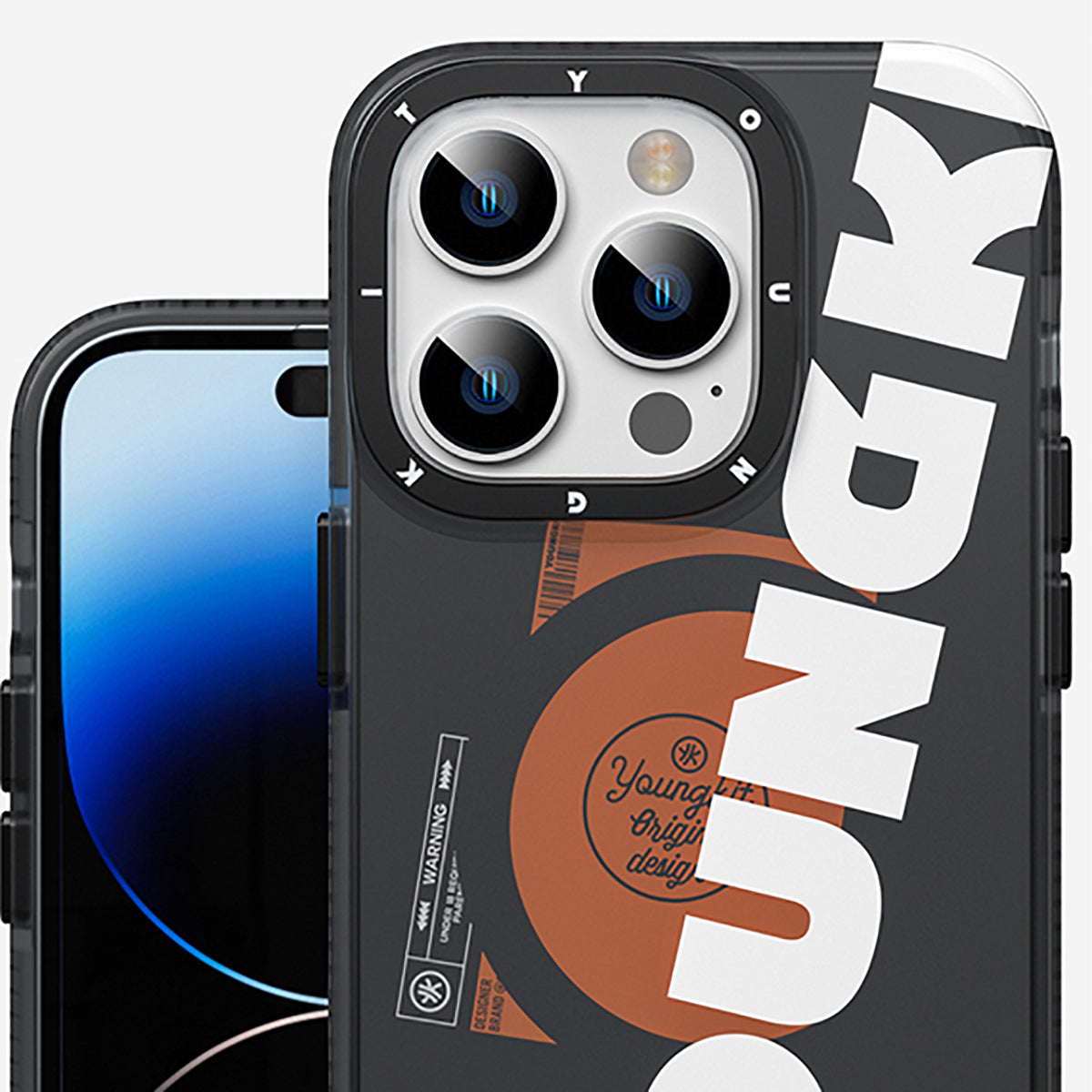 iPhone 14 Pro Max Kılıf Magsafe Şarj Özellikli Youngkit Binfen Serisi Yazı Temalı Kılıf Yeşil