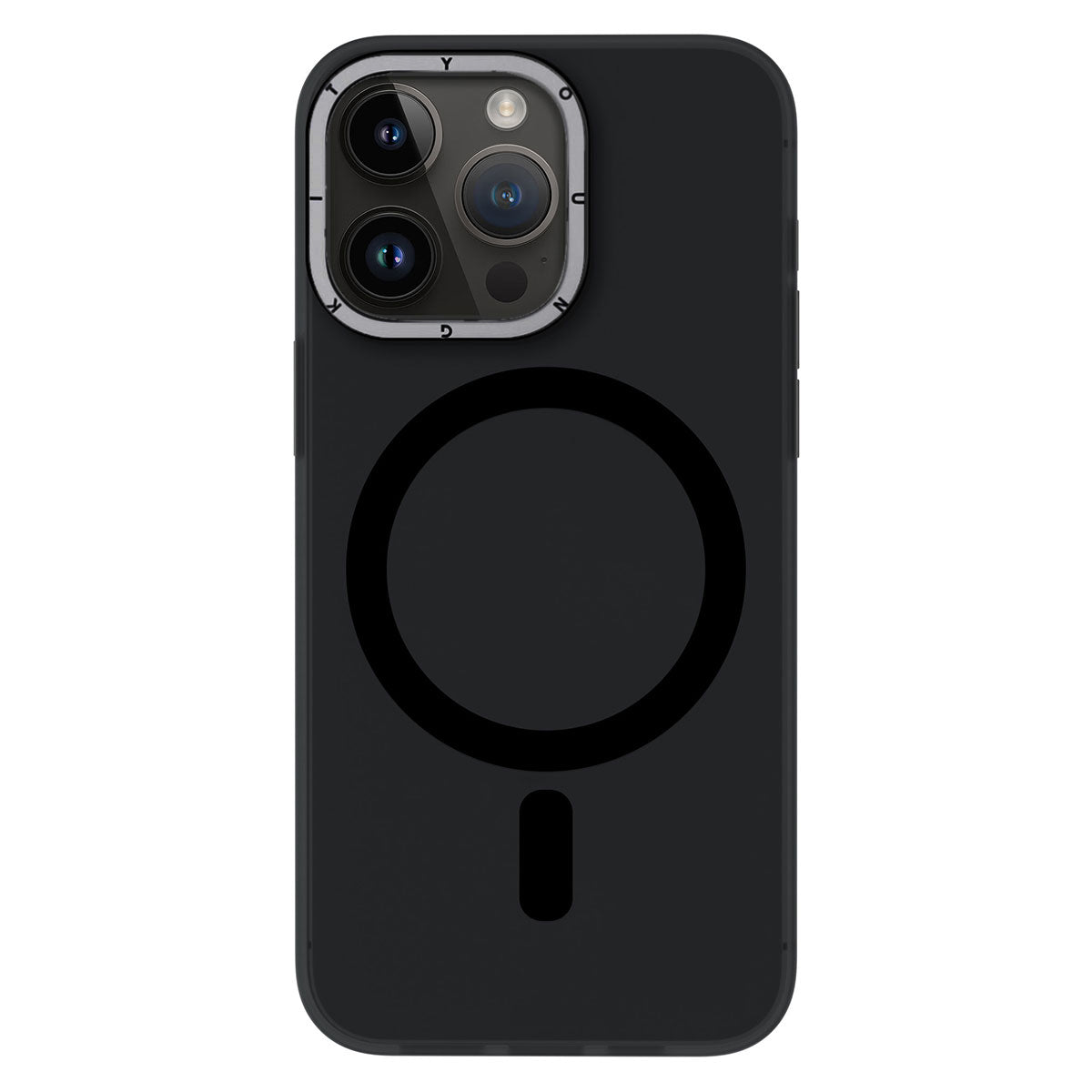 iPhone 14 Pro Max Kılıf Magsafe Şarj Özellikli Youngkit Hidden Sand Serisi Kılıf Siyah