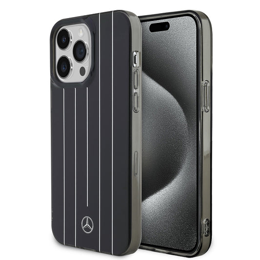 Apple iPhone 14 Pro Max Kılıf Mercedes Benz Orjinal Lisanslı New Urban 3 Sert PC Paralel Çizgi Desenli Kapak