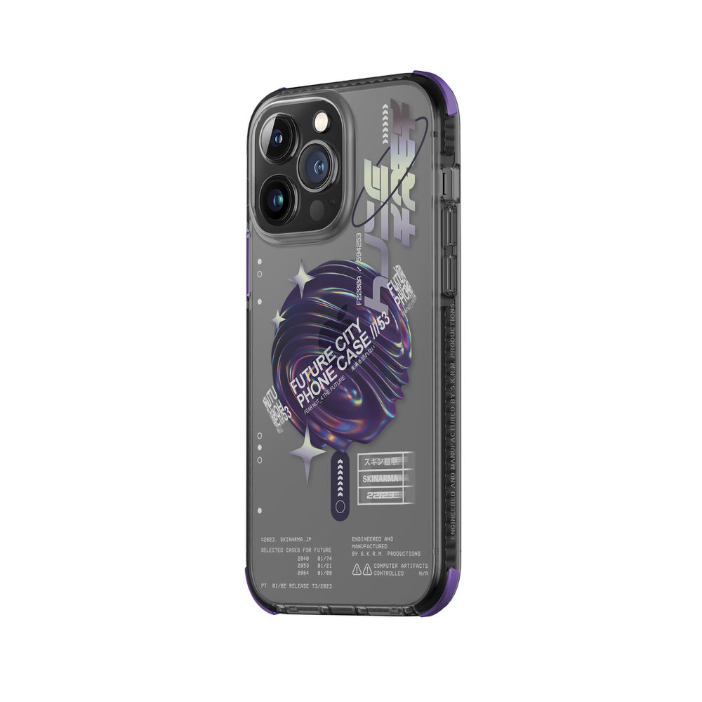 iPhone 14 Pro Max Kılıf SkinArma Şeffaf Airbag Tasarımlı Magsafe Şarj Özellikli Shorai Kılıf Kırmızı