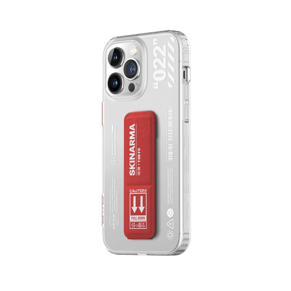 iPhone 14 Pro Max Kılıf SkinArma Standlı Şeffaf Tasarımlı Taihi Sora Kılıf Siyah