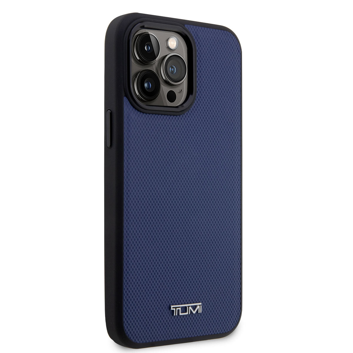 iPhone 14 Pro Max Kılıf TUMI Magsafe Şarj Özellikli Deri Noktalı Dizayn Kılıf Mavi