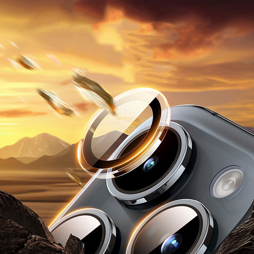 iPhone 14 Pro Max Wiwu LG-007 Lens Guard Oleofobik Anti Reflective Kamera Lens Koruyucu + Kolay Uygulama Aparatlı Şeffaf