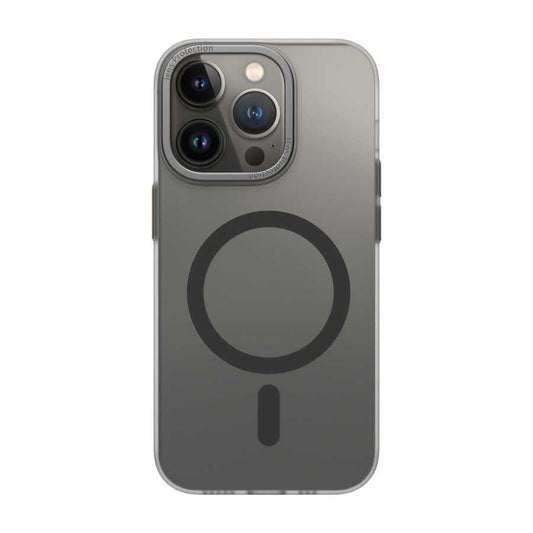 iPhone 14 Pro Wiwu Frosted Magnetic Buzlu Sert PC Kılıf Mavi