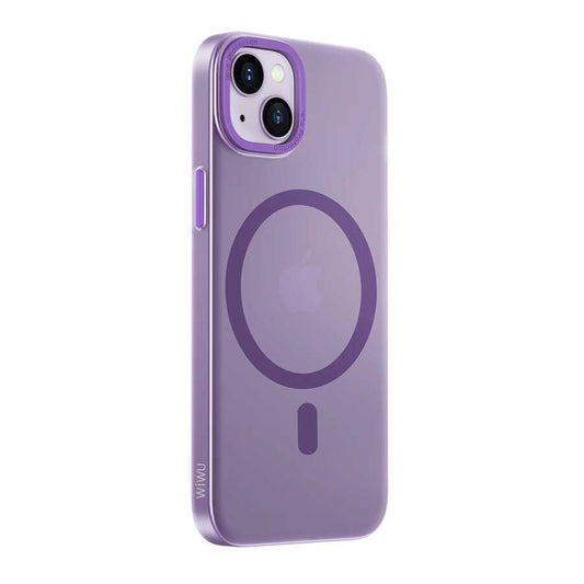 iPhone 14 Wiwu Frosted Magnetic Buzlu Sert PC Kılıf Derin Mor