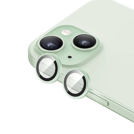 iPhone 15 Benks King Kong Corning Kamera Lens Koruyucu Yeşil