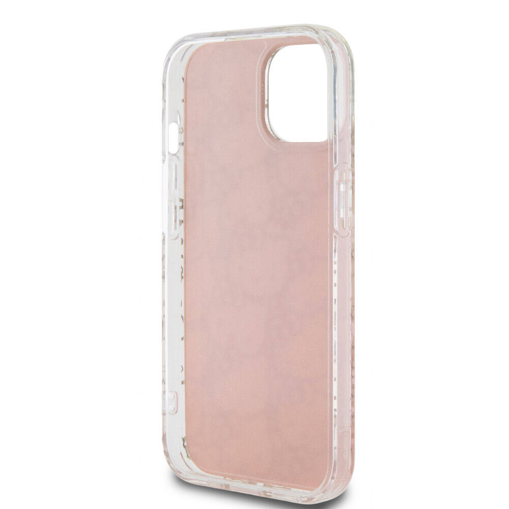 iPhone 15 Kılıf Hello Kitty Orjinal Lisanslı Renk Geçişli Elektroplating Kaplama Kitty Head Desenli Kılıf Pembe