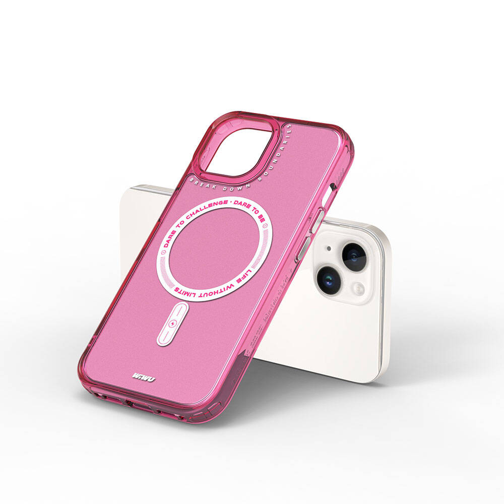 iPhone 15 Kılıf Magsafe Şarj Özellikli Wiwu Basic Color J Serisi Kılıf Mavi