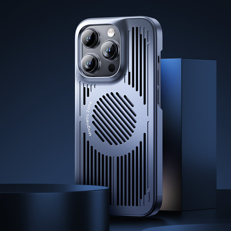 iPhone 15 Kılıf Magsafe Şarj ve Soğutucu Özellikli Benks Biliz Kılıf Gri