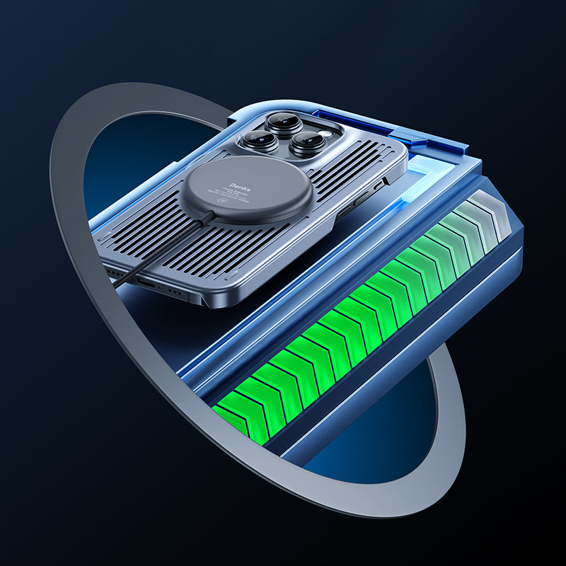 iPhone 15 Kılıf Magsafe Şarj ve Soğutucu Özellikli Benks Biliz Kılıf Gri