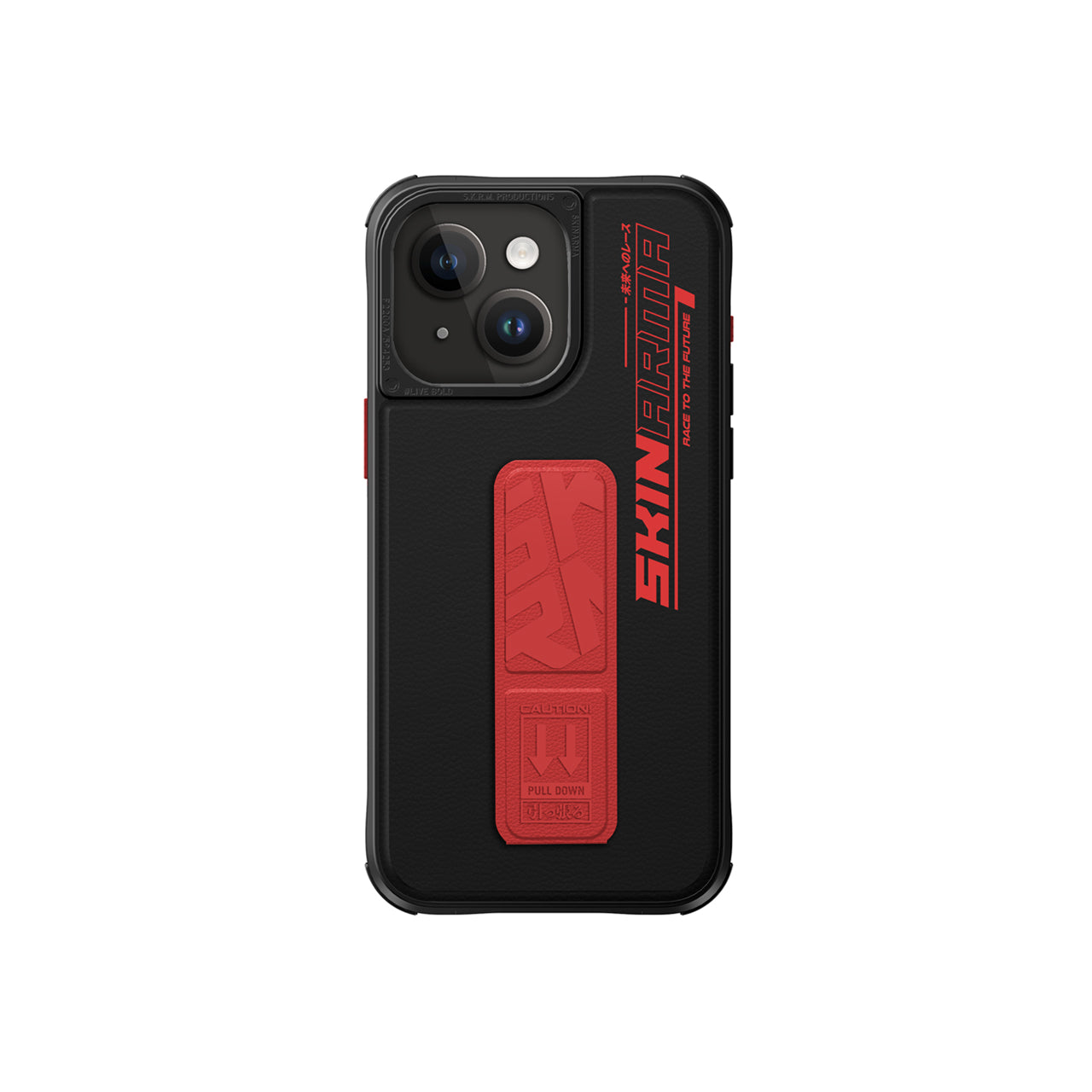 iPhone 15 Kılıf SkinArma Standlı Deri Görünümlü Slate Kılıf Turuncu