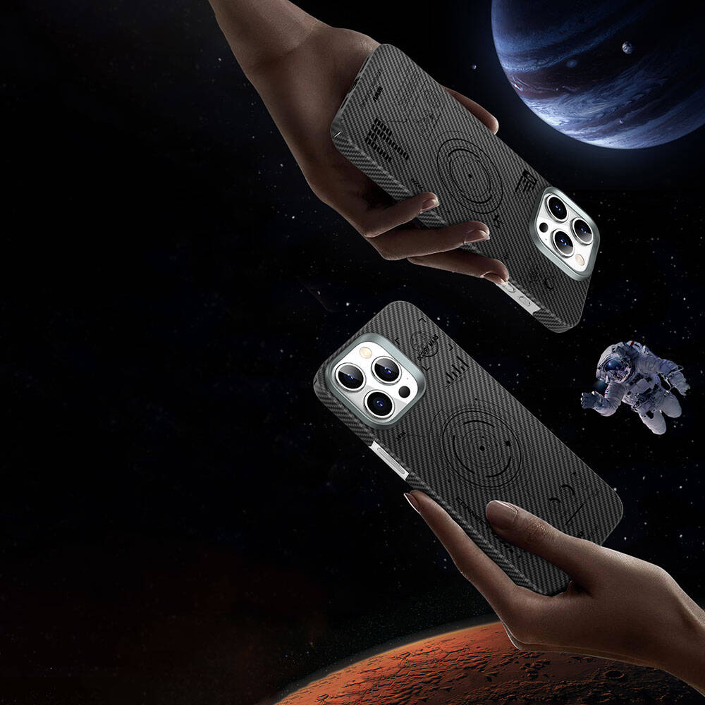 iPhone 15 Kılıf Wiwu KJZ-017 Karbon Fiber 600D Explore Kevlar Kılıf Siyah