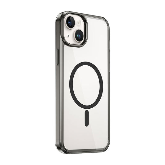 iPhone 15 Kılıf Wiwu MCC-101 Magnetic Crystal Sert PC Kılıf Siyah