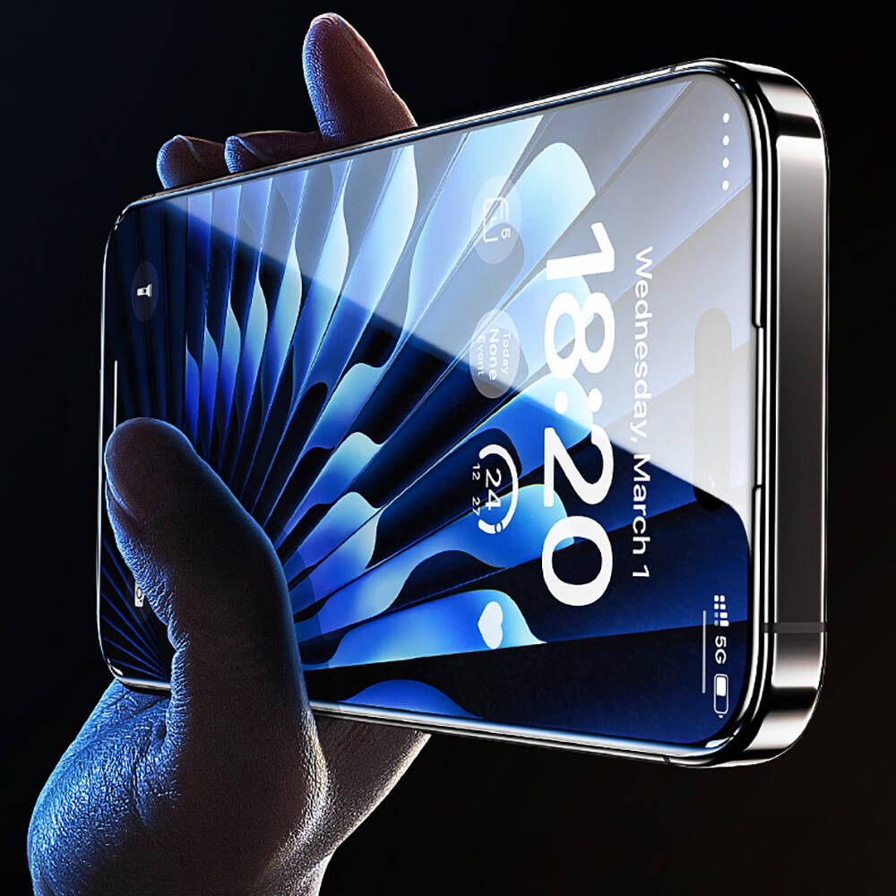 iPhone 15 Plus Benks Glass Warrior HD Cam Ekran Koruyucu + Kolay Uygulama Aparatlı Siyah