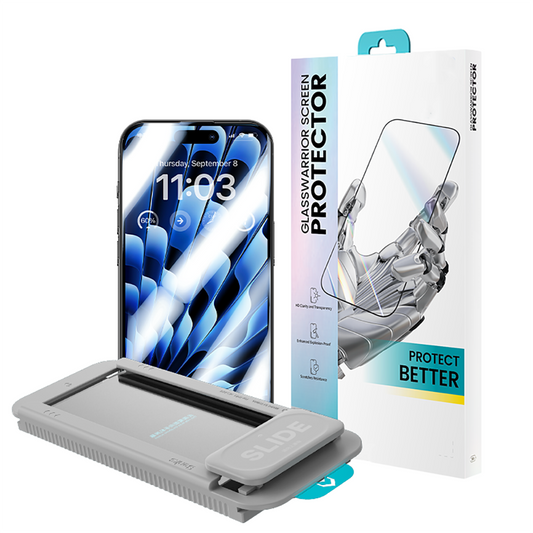 iPhone 15 Plus Benks Glass Warrior HD Cam Ekran Koruyucu + Kolay Uygulama Aparatlı Siyah