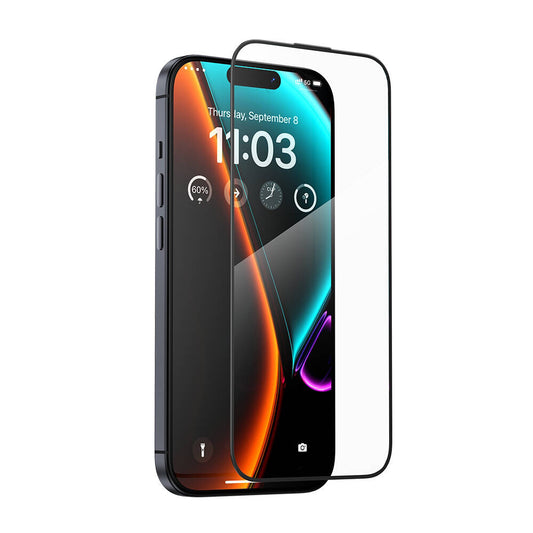 iPhone 15 Plus Benks Glass Warrior HD Cam Ekran Koruyucu + Kolay Uygulama Aparatlı Siyah