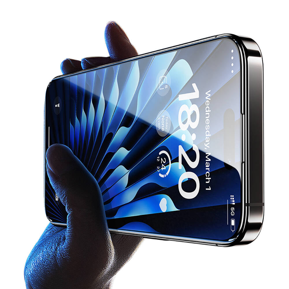 iPhone 15 Plus Benks Glass Warrior HD Cam Ekran Koruyucu + Kolay Uygulama Aparatlı Siyah