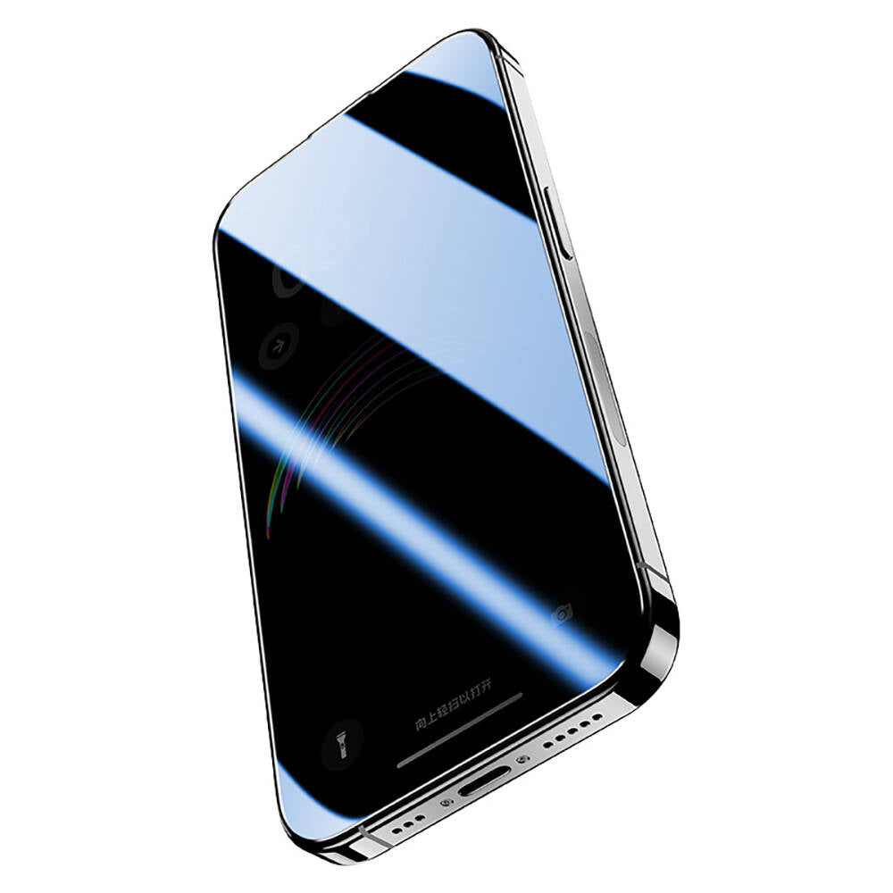 iPhone 15 Plus Hidrofobik Ve Oleofobik Özellikli Benks Privacy Air Shield Ekran Koruyucu 10'lu Paket Şeffaf