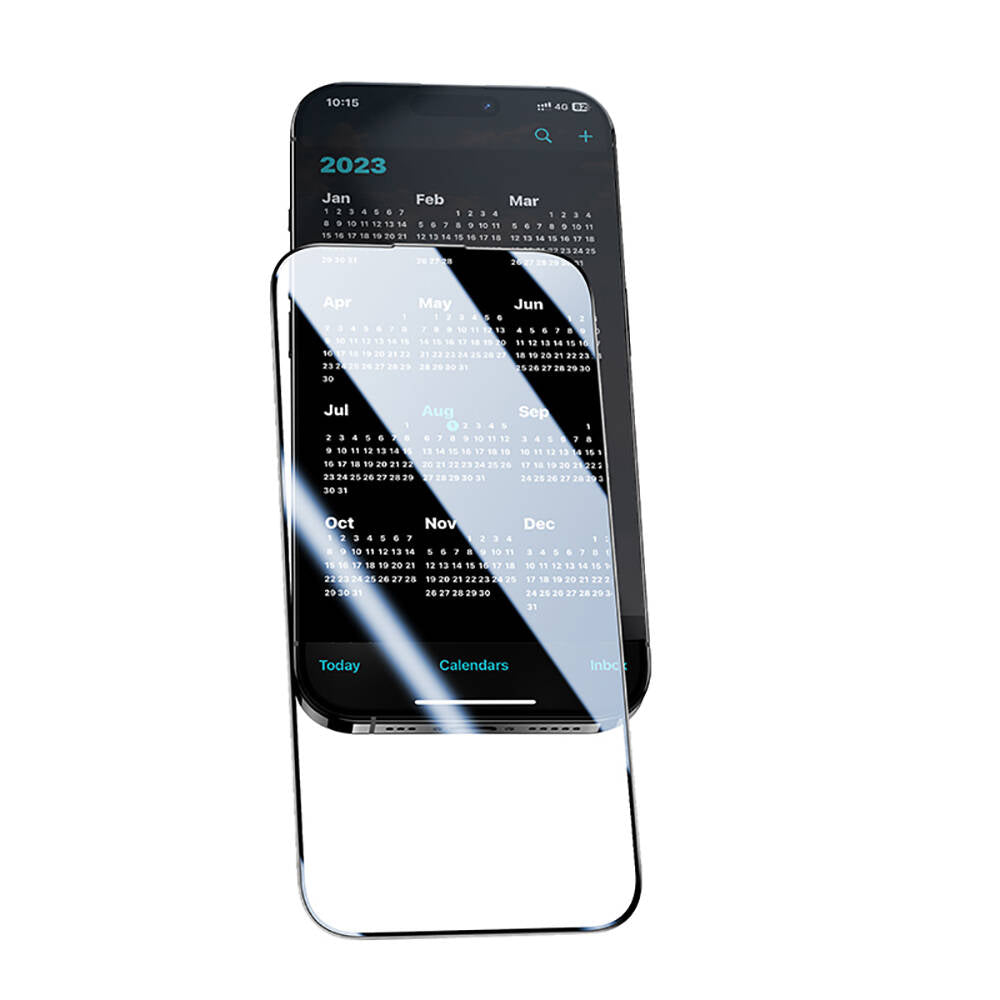 iPhone 15 Plus Hidrofobik Ve Oleofobik Özellikli Benks Privacy Air Shield Ekran Koruyucu 10'lu Paket Şeffaf