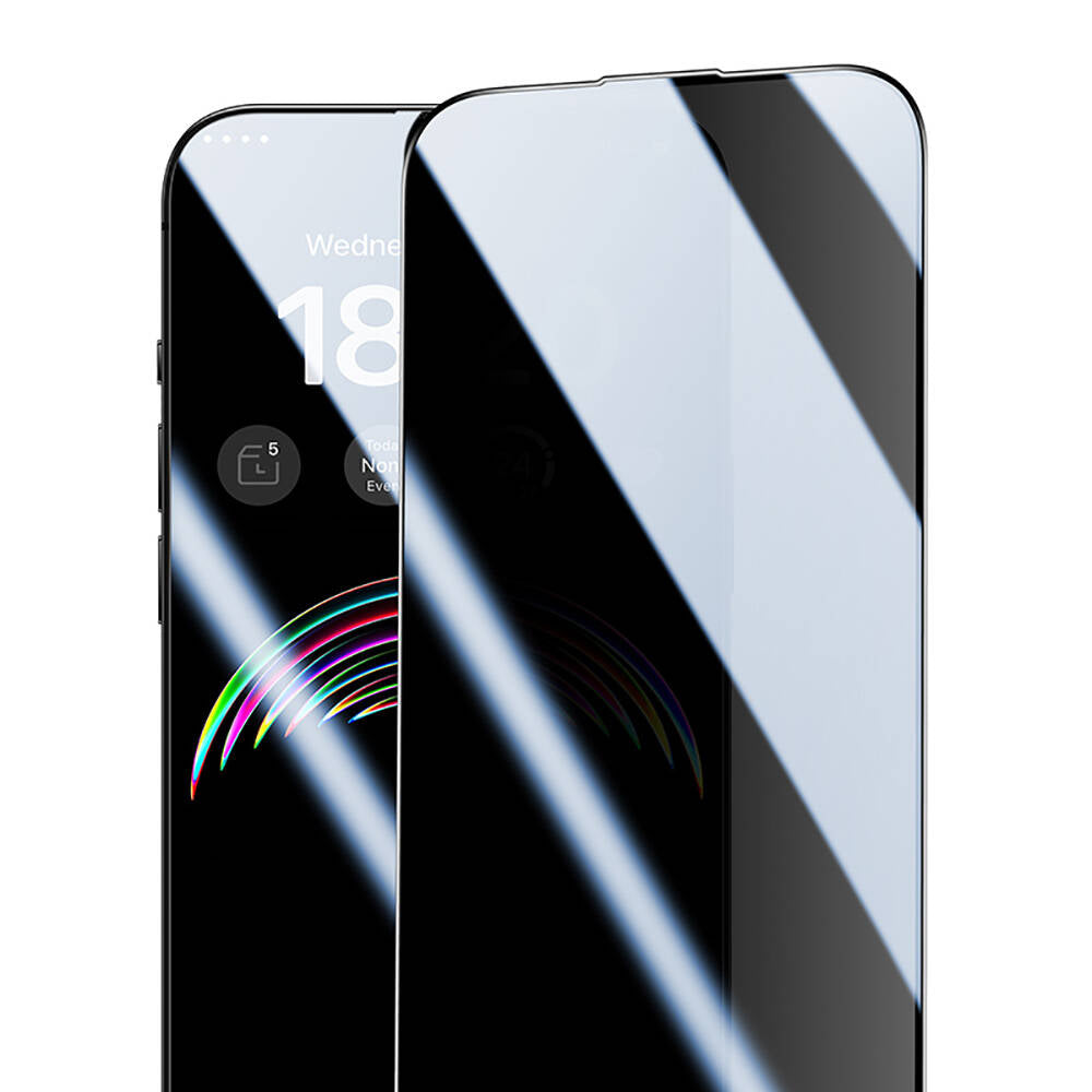 iPhone 15 Plus Hidrofobik Ve Oleofobik Özellikli Benks Privacy Air Shield Ekran Koruyucu 10'lu Paket Şeffaf