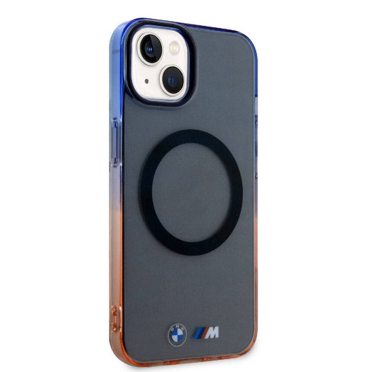 iPhone 15 Plus Kılıf BMW Magsafe Şarj Özellikli Transparan Renkli Çerçeveli Orjinal Lisanslı Kılıf Gri