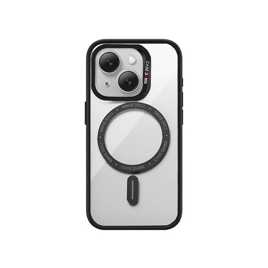 iPhone 15 Plus Kılıf Magsafe Şarj Özellikli Casebang Body Frame Kılıf Siyah