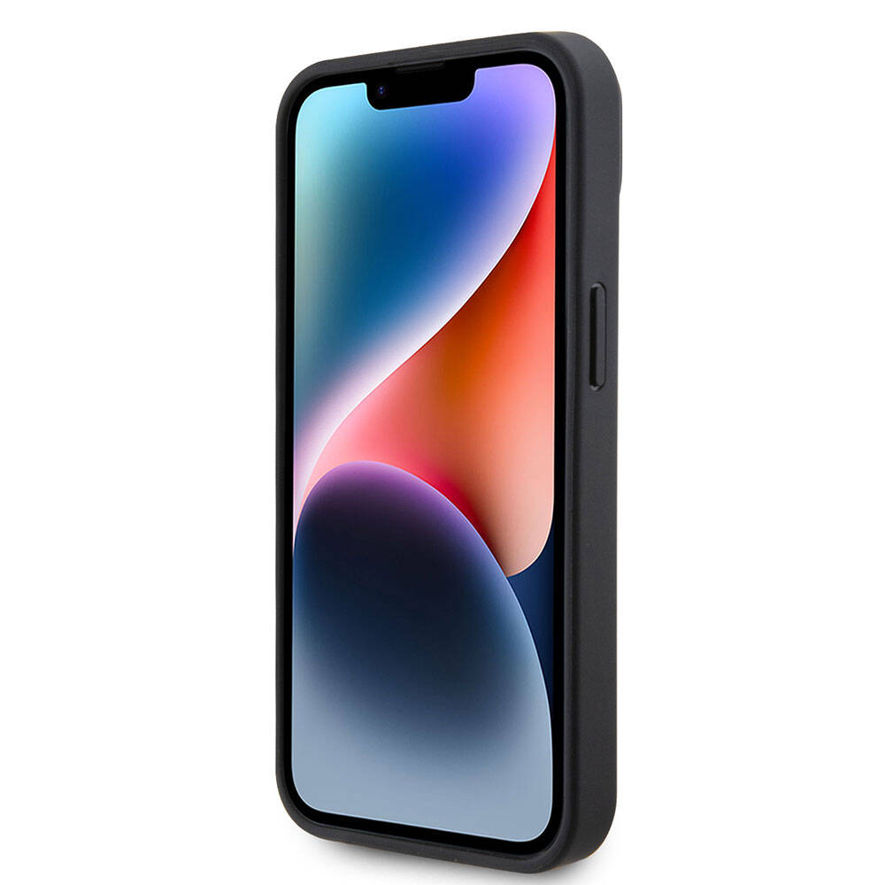 iPhone 15 Plus Kılıf U.S. Polo Assn. Orjinal Lisanslı HS Desenli Baskı Logolu Suni Deri Kılıf Siyah