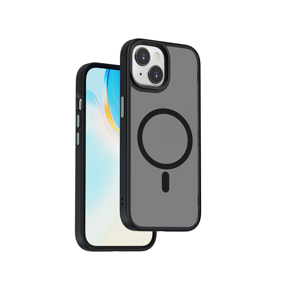 iPhone 15 Plus Kılıf Wiwu FGG-011 Magsafe Şarj Özellikli Kamera Korumalı Kılıf Mavi