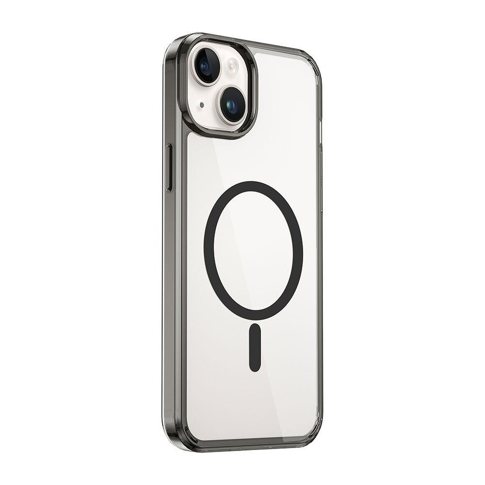 iPhone 15 Plus Kılıf Wiwu MCC-101 Magnetic Crystal Sert PC Kılıf Siyah