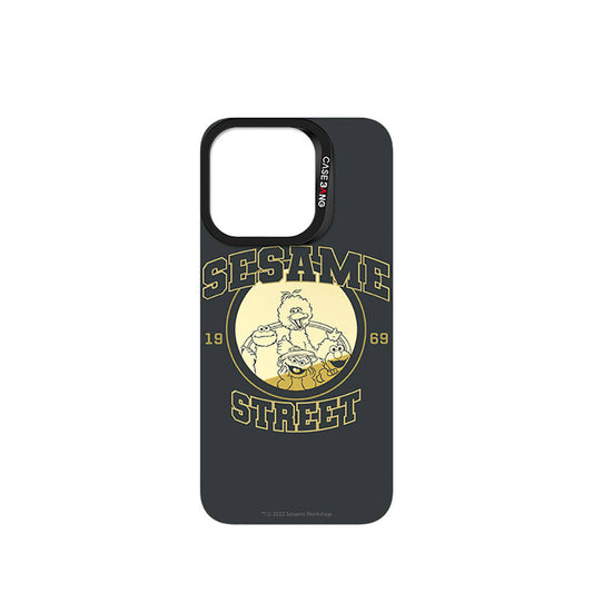 iPhone 15 Plus Magsafe Şarj Özellikli Casebang Sesame Street Serisi Mıknatıslı Arka Panel Siyah