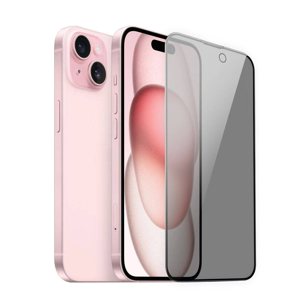 iPhone 15 Plus Wiwu iPrivacy HD Anti-Peep Ekran Koruyucu Siyah