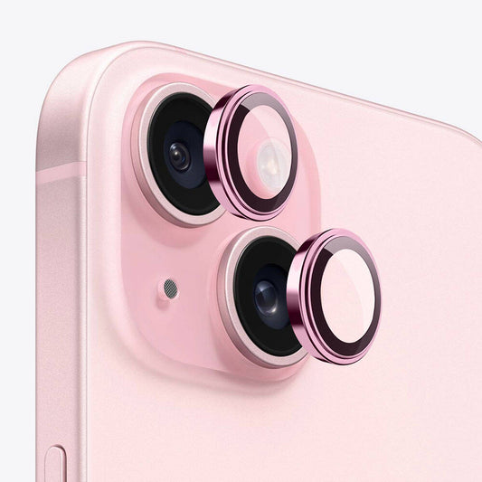 iPhone 15 Plus Wiwu Lens Guard Metal Kamera Lens Koruyucu Mavi Açık