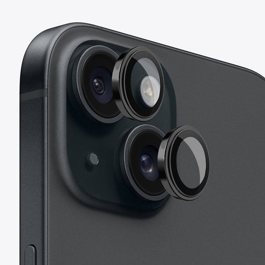 iPhone 15 Plus Wiwu Lens Guard Metal Kamera Lens Koruyucu Siyah
