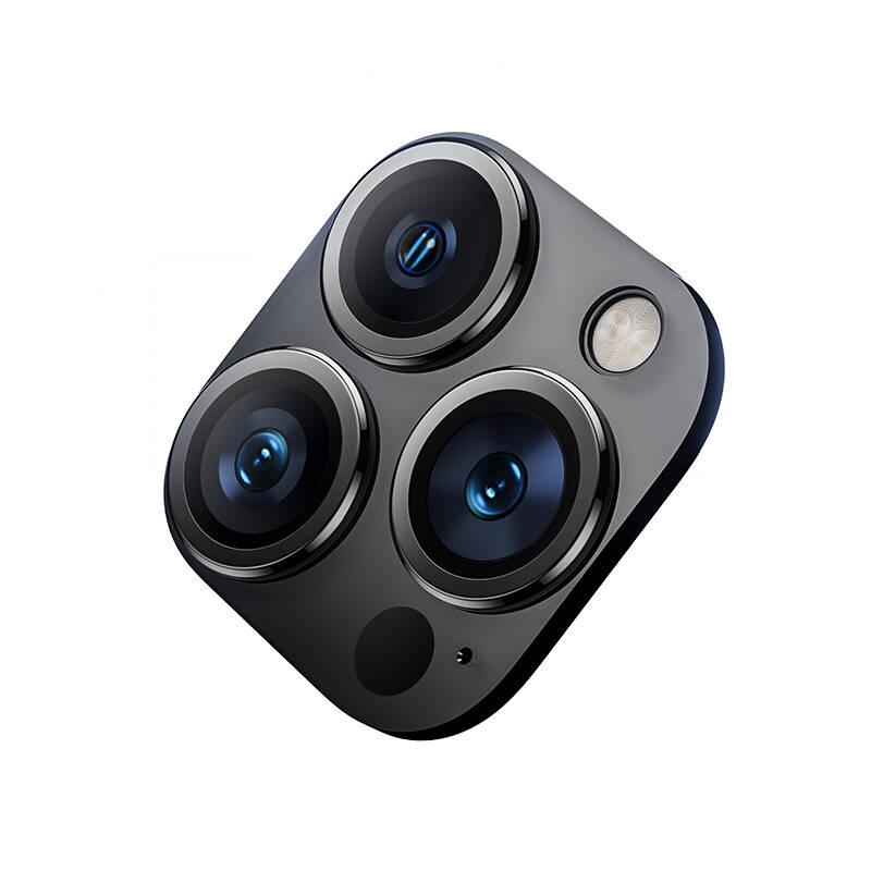 iPhone 15 Pro Benks DR Safir Kamera Lens Koruyucu Gümüş