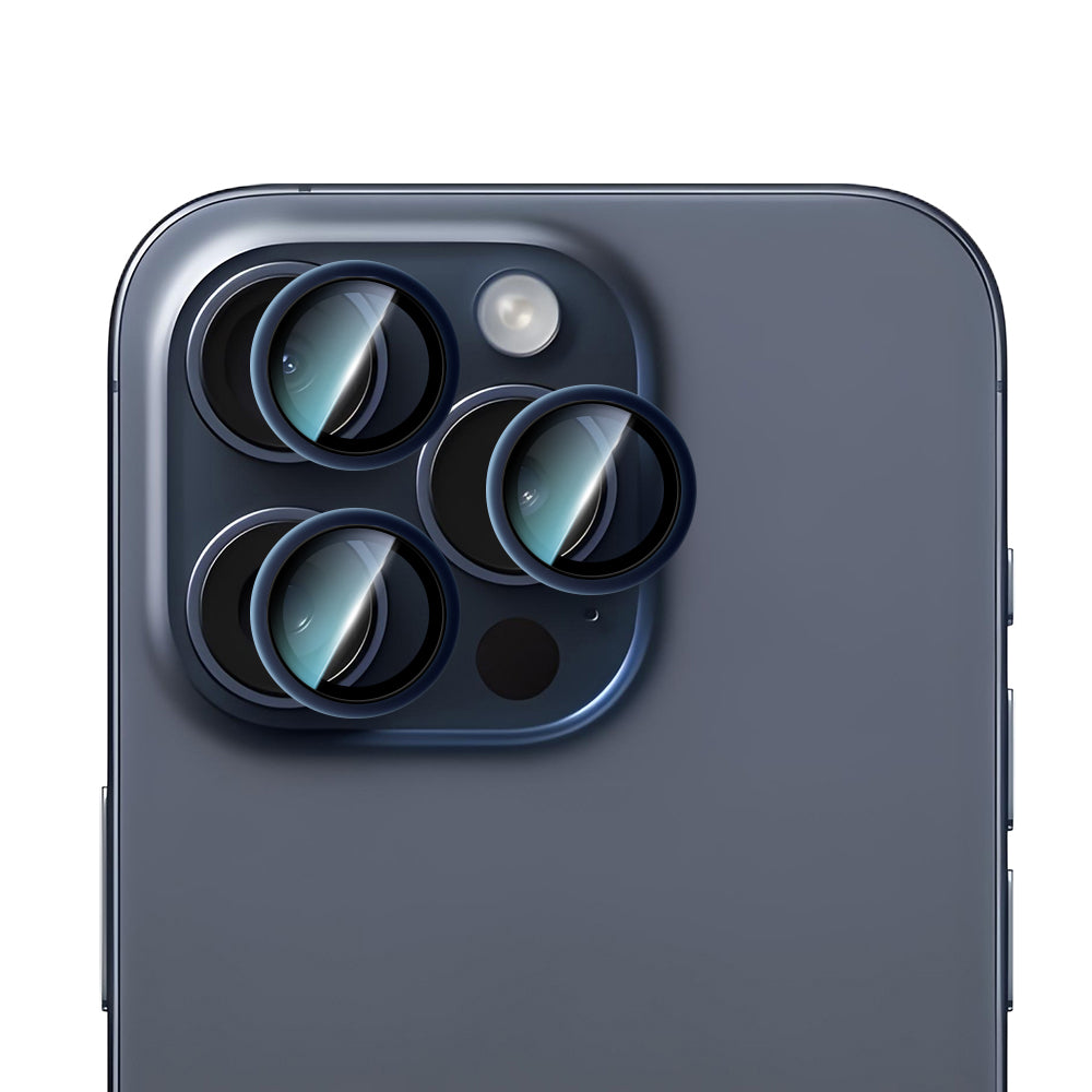 Apple iPhone 15 Pro CaseWorld Alloy Serisi Oleofobik Anti Reflective Kamera Lens Koruyucu