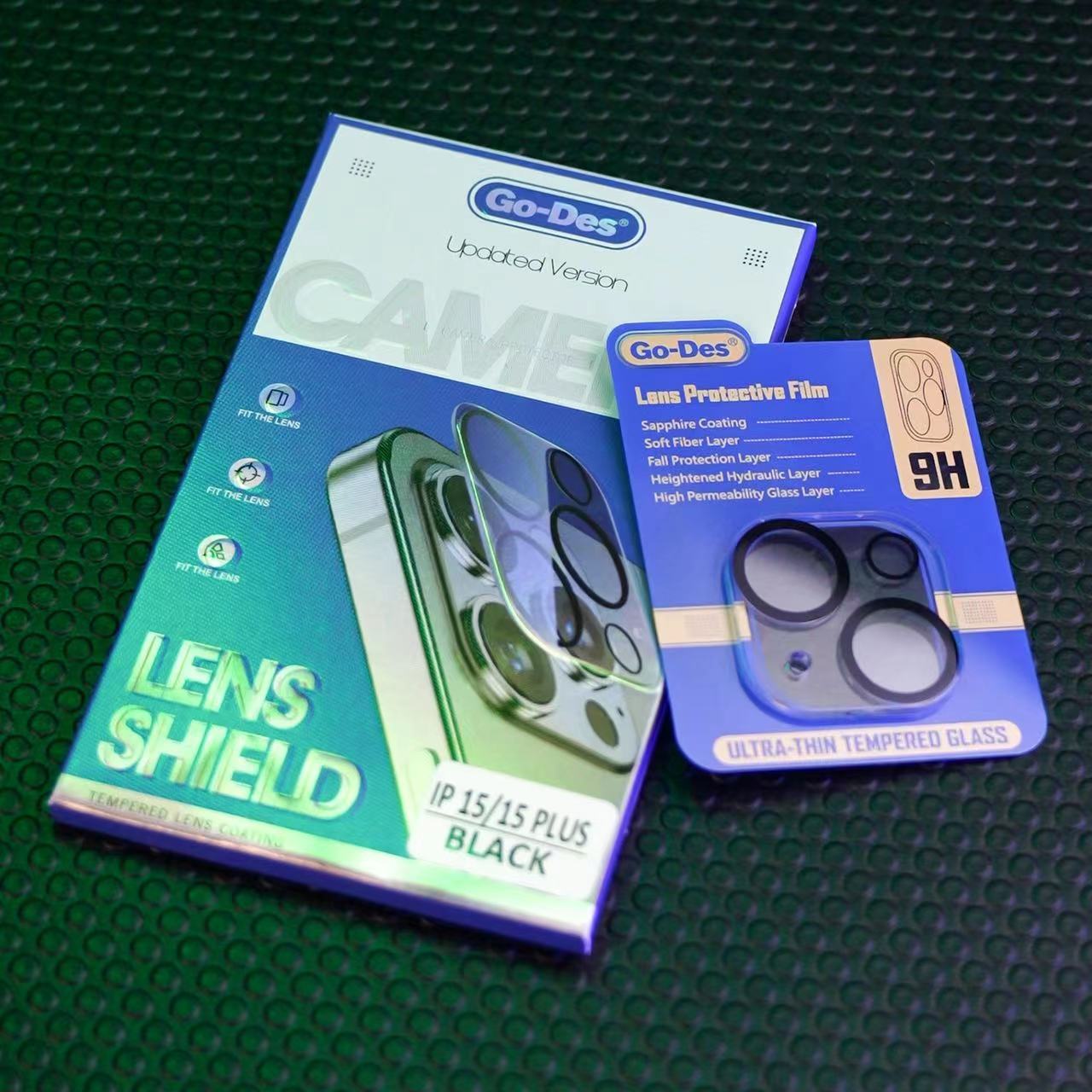 iPhone 15 Pro Go Des Lens Shield CL-14 Kamera Lens Koruyucu Renksiz