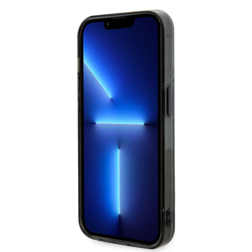 iPhone 15 Pro Kılıf AMG Orjinal Lisanslı Magsafe Şarj Özellikli Transparan Dörtgen Desenli Kılıf Renksiz