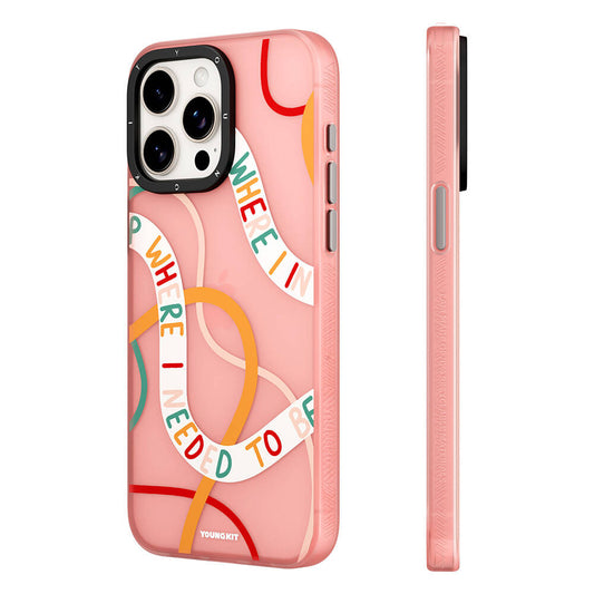 iPhone 15 Pro Kılıf Bethany Green Tasarımlı Youngkit Sweet Language Kılıf Rose Gold